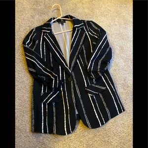 Black and white stripe formal jacket